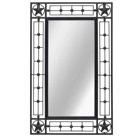 vidaXL Wandspiegel Rechteckig 50 x 80 cm Schwarz