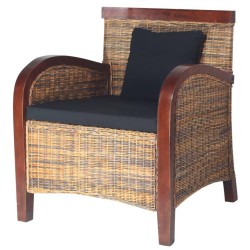 vidaXL Sessel Handgewebtes Rattan 