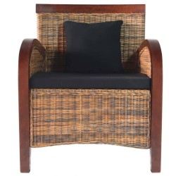 vidaXL Sessel Handgewebtes Rattan 