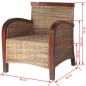 vidaXL Sessel Handgewebtes Rattan vidaXL Sessel Handgewebtes Rattan