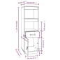 vidaXL Highboard Weiß 34x40x108,5 cm Massivholz Kiefer vidaXL Highboard Weiß 34x40x108,5 cm Massivholz Kiefer