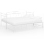 vidaXL Ausziehsofa Bettgestell Weiß Metall 90x200 cm vidaXL Ausziehsofa Bettgestell Weiß Metall 90x200 cm