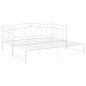vidaXL Ausziehsofa Bettgestell Weiß Metall 90x200 cm vidaXL Ausziehsofa Bettgestell Weiß Metall 90x200 cm