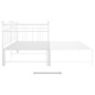 vidaXL Ausziehsofa Bettgestell Weiß Metall 90x200 cm vidaXL Ausziehsofa Bettgestell Weiß Metall 90x200 cm