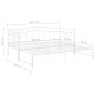 vidaXL Ausziehsofa Bettgestell Weiß Metall 90x200 cm vidaXL Ausziehsofa Bettgestell Weiß Metall 90x200 cm