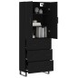 Highboard Schwarz 69,5x34x180 cm Holzwerkstoff Highboard Schwarz 69,5x34x180 cm Holzwerkstoff