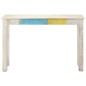 vidaXL Konsolentisch Weiß 115x35x77 cm Raues Mangoholz