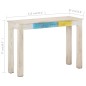vidaXL Konsolentisch Weiß 115x35x77 cm Raues Mangoholz