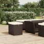 vidaXL Hocker mit Kissen 2 Stk. Braun 40x30x40 cm Poly Rattan vidaXL Hocker mit Kissen 2 Stk. Braun 40x30x40 cm Poly Rattan