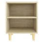 vidaXL Nachttische 2 Stk. Massivholz-Beinen Sonoma-Eiche 40x30x50cm vidaXL Nachttische 2 Stk. Massivholz-Beinen Sonoma-Eiche 40x30x50cm