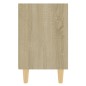vidaXL Nachttische 2 Stk. Massivholz-Beinen Sonoma-Eiche 40x30x50cm vidaXL Nachttische 2 Stk. Massivholz-Beinen Sonoma-Eiche 40x30x50cm