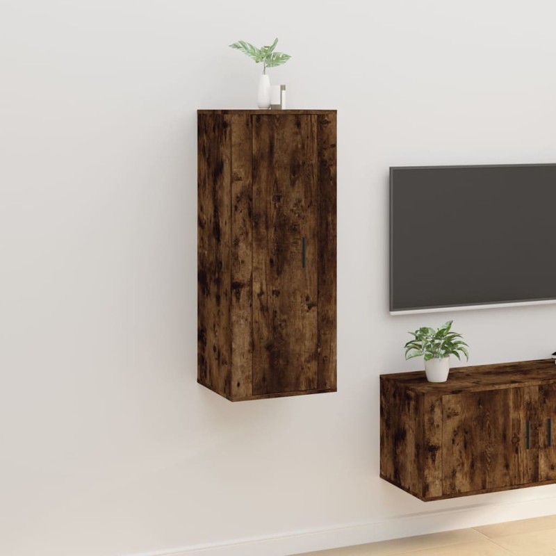 vidaXL TV-Wandschrank Räuchereiche 40x34,5x100 cm vidaXL TV-Wandschrank Räuchereiche 40x34,5x100 cm