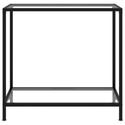 vidaXL Konsolentisch Transparent 80x35x75 cm Hartglas