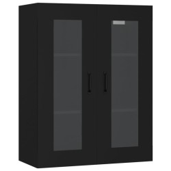 vidaXL Hängeschrank Schwarz 69,5x34x90 cm