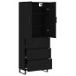 Highboard Schwarz 69,5x34x180 cm Holzwerkstoff Highboard Schwarz 69,5x34x180 cm Holzwerkstoff