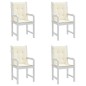 vidaXL Gartenstuhlauflagen für Niedriglehner 4 Stk. Creme 100x50x3 cm vidaXL Gartenstuhlauflagen für Niedriglehner 4 Stk. Creme 100x50x3 cm