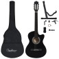 vidaXL 12-tlg Westerngitarre Set mit 6 Saiten Schwarz 38" vidaXL 12-tlg Westerngitarre Set mit 6 Saiten Schwarz 38"