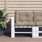 Palettenkissen 3-tlg. Taupe Stoff