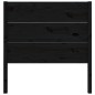 vidaXL Kopfteil Schwarz 96x4x100 cm Massivholz Kiefer vidaXL Kopfteil Schwarz 96x4x100 cm Massivholz Kiefer