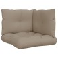Palettenkissen 3-tlg. Taupe Stoff