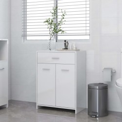 vidaXL Badezimmerschrank Hochglanz-Weiß 60x33x80 cm Holzwerkstoff