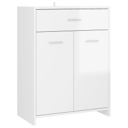 vidaXL Badezimmerschrank Hochglanz-Weiß 60x33x80 cm Holzwerkstoff
