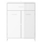 vidaXL Badezimmerschrank Hochglanz-Weiß 60x33x80 cm Holzwerkstoff vidaXL Badezimmerschrank Hochglanz-Weiß 60x33x80 cm Holzwerkstoff