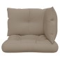 Palettenkissen 3-tlg. Taupe Stoff