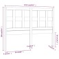 vidaXL Kopfteil Schwarz 125,5x4x100 cm Massivholz Kiefer vidaXL Kopfteil Schwarz 125,5x4x100 cm Massivholz Kiefer