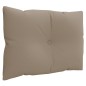Palettenkissen 3-tlg. Taupe Stoff