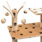 vidaXL Katzen-Kratzbaum 125 cm Beige mit Pfoten-Aufdruck vidaXL Katzen-Kratzbaum 125 cm Beige mit Pfoten-Aufdruck