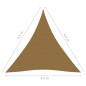 vidaXL Sonnensegel 160 g/m² Taupe 4,5x4,5x4,5 m HDPE vidaXL Sonnensegel 160 g/m² Taupe 4,5x4,5x4,5 m HDPE