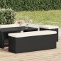 vidaXL Hockerbank mit Sitzkissen Schwarz 110x30x40 cm Poly Rattan vidaXL Hockerbank mit Sitzkissen Schwarz 110x30x40 cm Poly Rattan