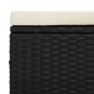 vidaXL Hockerbank mit Sitzkissen Schwarz 110x30x40 cm Poly Rattan vidaXL Hockerbank mit Sitzkissen Schwarz 110x30x40 cm Poly Rattan