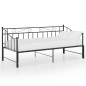 vidaXL Ausziehsofa Bettgestell Schwarz Metall 90x200 cm vidaXL Ausziehsofa Bettgestell Schwarz Metall 90x200 cm