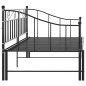 vidaXL Ausziehsofa Bettgestell Schwarz Metall 90x200 cm vidaXL Ausziehsofa Bettgestell Schwarz Metall 90x200 cm