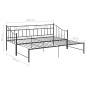 vidaXL Ausziehsofa Bettgestell Schwarz Metall 90x200 cm vidaXL Ausziehsofa Bettgestell Schwarz Metall 90x200 cm