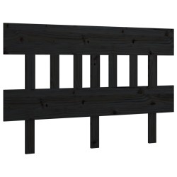 vidaXL Kopfteil Schwarz 123,5x3x81 cm Massivholz Kiefer