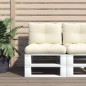 Palettenkissen 2-tlg. Creme Stoff Palettenkissen 2-tlg. Creme Stoff