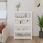 vidaXL Bücherregal Weiß 80x35x126 cm Massivholz Kiefer vidaXL Bücherregal Weiß 80x35x126 cm Massivholz Kiefer
