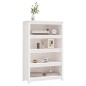 vidaXL Bücherregal Weiß 80x35x126 cm Massivholz Kiefer vidaXL Bücherregal Weiß 80x35x126 cm Massivholz Kiefer