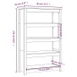 vidaXL Bücherregal Weiß 80x35x126 cm Massivholz Kiefer vidaXL Bücherregal Weiß 80x35x126 cm Massivholz Kiefer