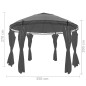 vidaXL Gartenpavillion mit Vorhängen Rund 3,5x2,7 m Anthrazit vidaXL Gartenpavillion mit Vorhängen Rund 3,5x2,7 m Anthrazit