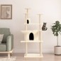 vidaXL Kratzbaum mit Sisal-Kratzsäulen Creme 166 cm vidaXL Kratzbaum mit Sisal-Kratzsäulen Creme 166 cm