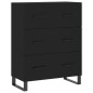 Highboard Schwarz 69,5x34x180 cm Holzwerkstoff Highboard Schwarz 69,5x34x180 cm Holzwerkstoff