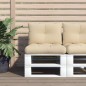 vidaXL Palettenkissen 2-tlg. Beige Stoff vidaXL Palettenkissen 2-tlg. Beige Stoff