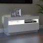 vidaXL TV-Schrank mit LED-Leuchten Hochglanz-Weiß 80x35x40 cm vidaXL TV-Schrank mit LED-Leuchten Hochglanz-Weiß 80x35x40 cm