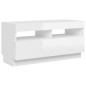 vidaXL TV-Schrank mit LED-Leuchten Hochglanz-Weiß 80x35x40 cm vidaXL TV-Schrank mit LED-Leuchten Hochglanz-Weiß 80x35x40 cm