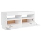 vidaXL TV-Schrank mit LED-Leuchten Hochglanz-Weiß 80x35x40 cm vidaXL TV-Schrank mit LED-Leuchten Hochglanz-Weiß 80x35x40 cm