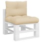 vidaXL Palettenkissen 2-tlg. Beige Stoff vidaXL Palettenkissen 2-tlg. Beige Stoff